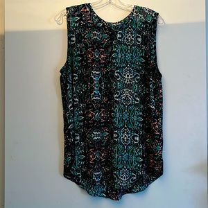 NYDJ multicolor, women’s sleeveless, Au5 blouse, size large